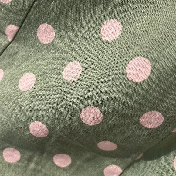 Zara Green Polka Dot Ruffle Dress - Picture 6 of 6